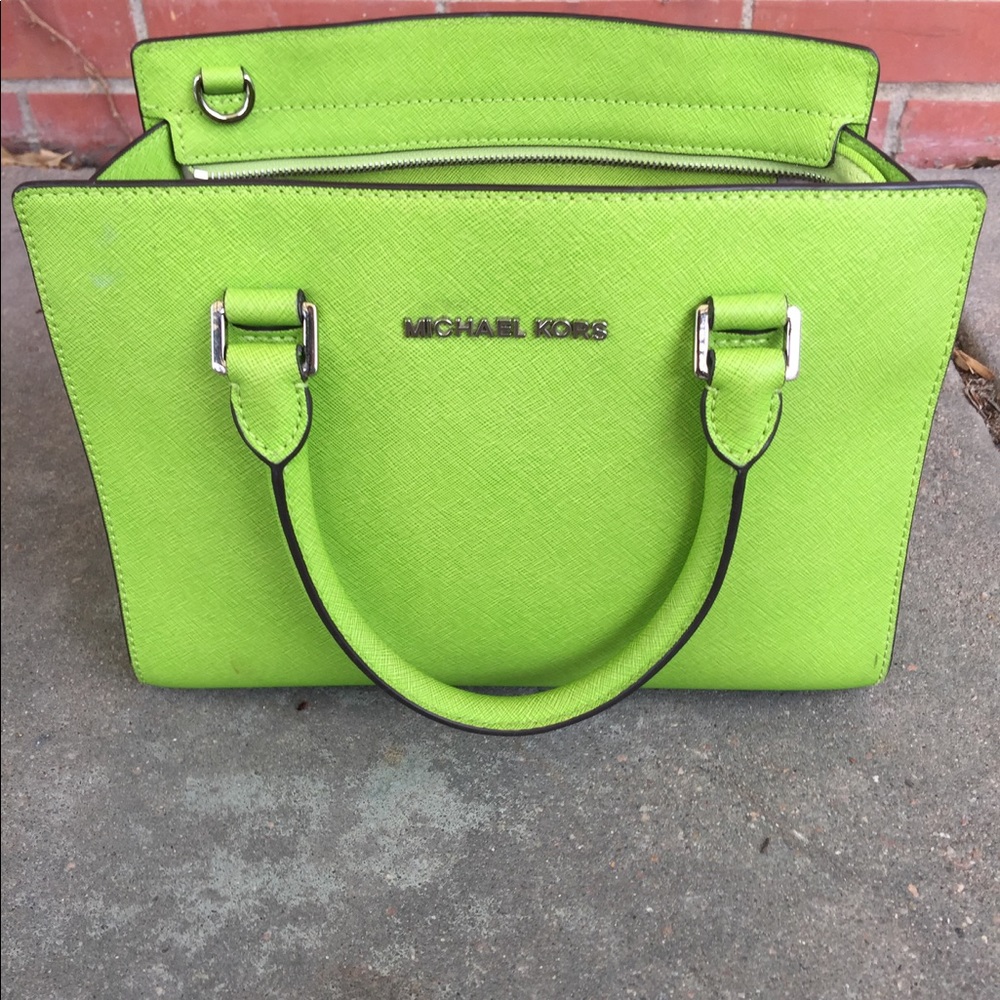 Electric green Michael Kors purse